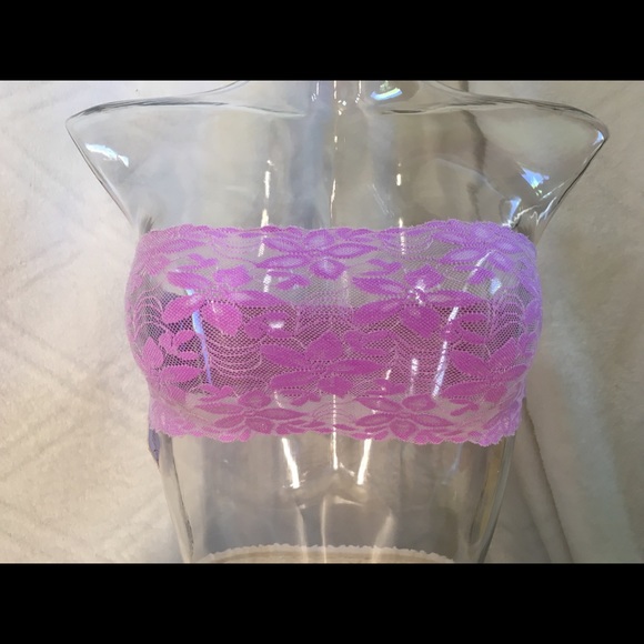 FREE W/BUNDLE/ 2 for $10/ 4 for $18 Stretch lace bandeau bralette LAVENDER - Picture 3 of 8